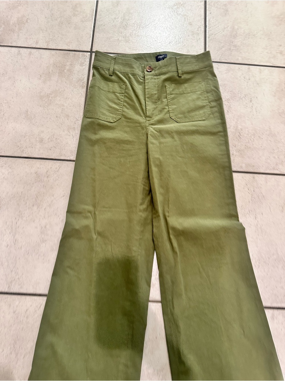 J. Crew Lizzie High-Rise Wide-Leg Utility Pants in Olive Green 25 - Picture 7 of 15